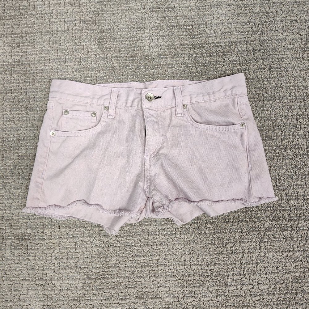 Ladies Denim Cut-Off Festival Shorts - rag & bone - Lilac Color - Size 25 - Picture 2 of 5